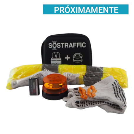 ESTUCHE SOSTRAFFIC V16 . PILA 9V . ULTRACOMPACTO